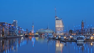 Der Blick in den Hafen in Bremerhaven.