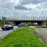 Eine Autobahnbrücke bei Bremerhaven-Wulsdorf