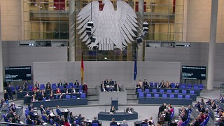 Der Deutsche Bundestag von innen in Berlin.