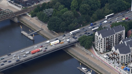 Stephani-Brücke aus der Luft