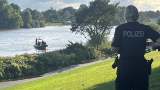 Polizeiboot auf der Weser