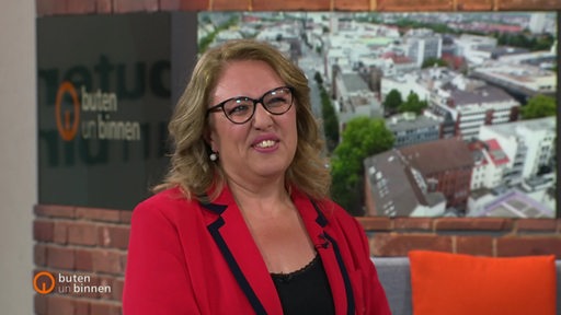 Die Senatorin für Bau, Stadtentwicklung und Verkehr Özlem Ünsal zu Gast im Studio.