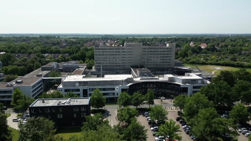 Eine Drohnenaufnahme von einem Bremer Krankenhaus.