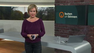 Kirsten Rademacher im Studio von buten un binnen