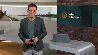 Felix Krömer im Studio von buten un binnen.