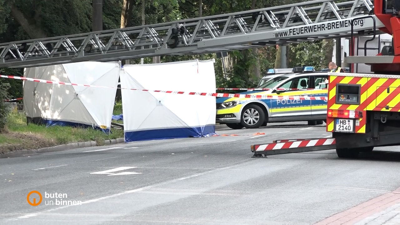 Tödlicher FahrradUnfall in Bremen Polizei beschlagnahmt