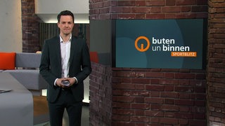 Moderator Yannick Lowin im Sportblitz-Studio