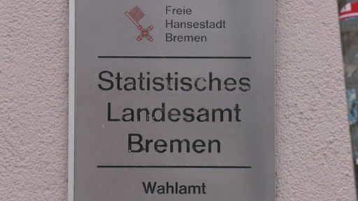 Das Eingangsschild des statistischen Landesamt Bremen.