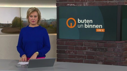 Kirsten Rademacher im Studio von buten un binnen.