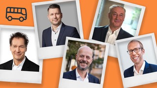 Collage zeigt die Kandidaten: Kevin Lenkeit, Michael Labetzke, Mario Sander, Arno Staschewski und Christopher Schulze