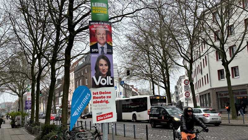 Wahlplakate im Bremer Stadtteil Findorff