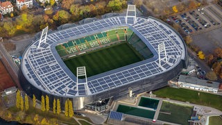 Das Weser-Stadion aus der Luft fotografiert.