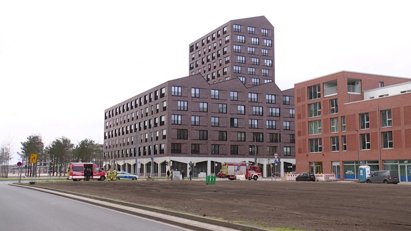Blick auf das Zech-Gebäude in der Bremer Überseestadt.
